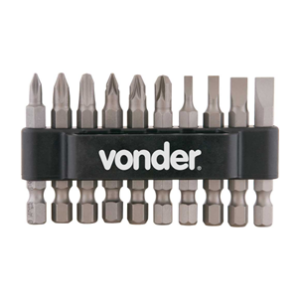 JOGO DE BITS E PONTEIRAS 10 PCS VONDER
