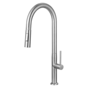 3281 TORNEIRA LEAO MESA COZ. BICA ALTA COM DUCHA EXTENSIVA  ACO INOX 304