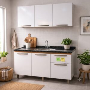 "KIT ARMÁRIO  PARA COZINHA  AÉREO E BALCÃO  NÃO ACOMPANHA TAMPO "