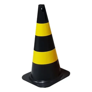 CONE DE SINALIZACAO PVC 75CM AM / PRETO WORKER