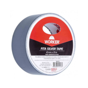 FITA ADESIVA 45MMX25MT SILVER TAPE WORKER
