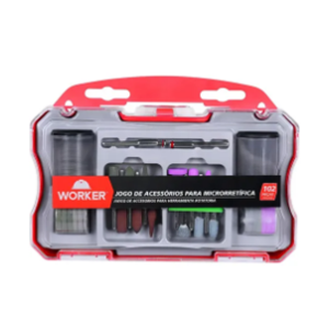 JOGO ACESSORIOS MICRORETIFICA 102 PC - WORKER