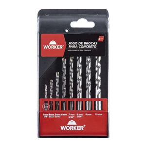 JOGO BROCAS CONCRETO 8PCS - WORKER