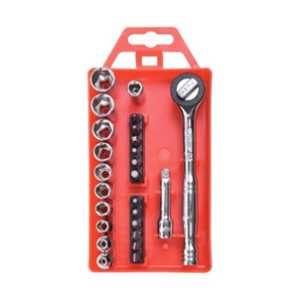 JOGO DE SOQUETES SEXT 1/4 C/ 25PCS WORKER