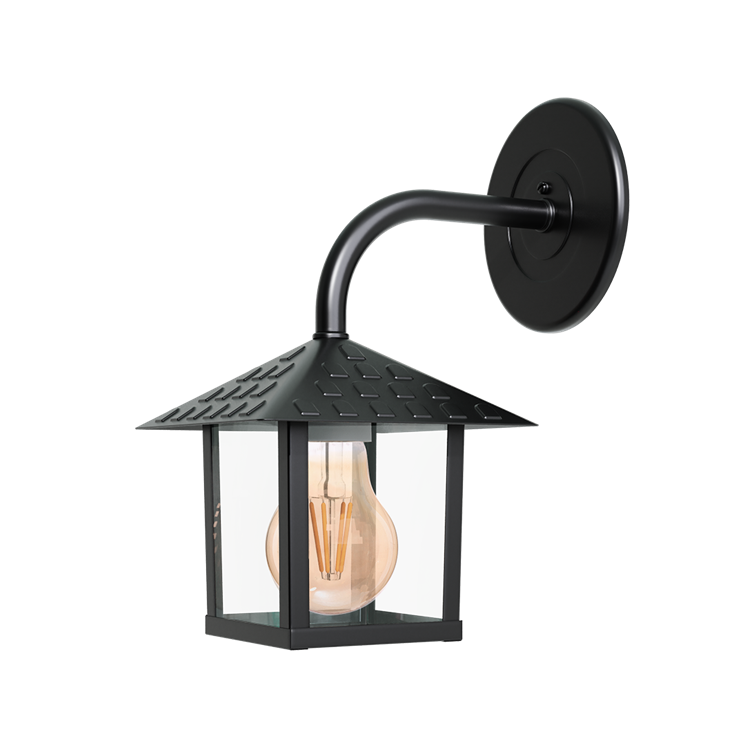 ARANDELA COLONIAL NINA QUADR VD PONT 1XE-27 PRETO BLUMEN