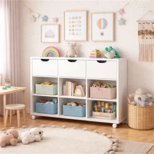 NICHO ORGANIZADOR BRANCO C/ 3 GAVETAS QMOVI