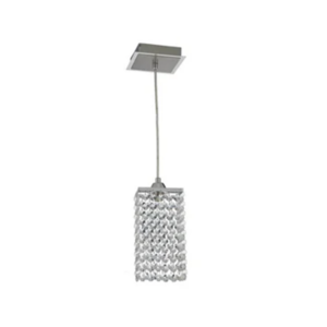 PENDENTE TECIDO PRATA 20CM COM CRISTAL BLUMENAU